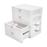 Schubladenbox mit 4 Schubfächer Schreibtisch Organizer Schubladen, Kunststoff Aufbewahrungsbox für zu Hause, Badezimmer, Kosmetik-Organizer