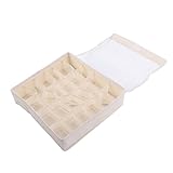 hobbyme Waschbare Aufbewahrungsbox für Unterwäsche mit Deckel, faltbar, 24 Fächer, BHs, Socken, Schublade, Organizer, multifunktional, Aufbewahrungs-Organizer für Zuhause