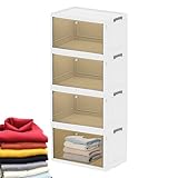 Naqqios Faltbare Aufbewahrungsbox für Kleidung, faltbare Aufbewahrungsboxen, Kleiderorganisator, faltbar, für Kleiderschrank, platzsparende Aufbewahrung für Pullover, Jacken, Hosen, Wäsche