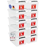 ATHLON TOOLS 10er Set 5l Aufbewahrungsbox mit Deckel klein - 100% Lebensmittelecht BPA frei - Plastikbox mit Deckel stapelbar - Aufbewahrung & Ordnung - Kunststoff Stapelboxen aus Neumaterial