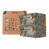 DDB Dutch Design Brand Aufbewahrungsbox Medium mit Deckel – 2 Aufbewahrungsboxen – FSC-zertifizierter, recycelbarer Karton (Größe: 33,2 x 24,2 x 16,5 cm) - Druck: Cockatoo