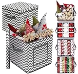 Anstore Aufbewahrungsbox Weihnachtskugeln mit Deckel, 2 Stück Weihnachtskugel Organizer für 166 Kugeln mit 4 Ebenen, Aufbewahrungstasche Weihnachten mit Griff für Christbaumkugeln Tasche Befüllen